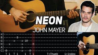 John Mayer - Neon main riff (Guitar lesson with TAB)