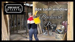 Building Box Sash Window Brickwork Piers