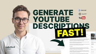 Generate Youtube descriptions EASILY with AI - Descript, ChatGPT Tutorial