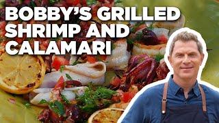 Bobby Flay's Greek Grilled Shrimp and Calamari | Bobby Flay's Barbecue Addiction | Food Network