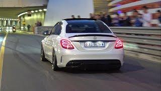 Decatted Mercedes-AMG C63S - LOUD BURNOUTS!