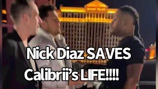 Nick Diaz saves the Life of the artist Calibrii in front of Caesar’s Palace!