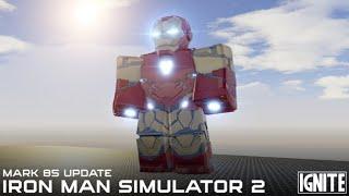 BULLYING PEOPLE in IRON MAN SIMULATOR 2 WITH THE MK. 85! | Roblox