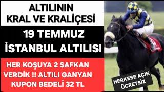 19 Temmuz 2024 İstanbul Altılı ganyan At yarışı tahminleri Altılı ganyan yorumları tjk