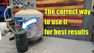 The correct way, How to refill a 1Lb propane tank from a 15Lb or 20Lb - Runtticoon Refill hose