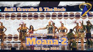 Auli'i Cravalho and The Rock Perform A Song From Moana 2 At D23 Expo 2024