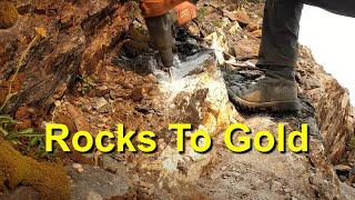 Mining Rocks, Refining To Gold
