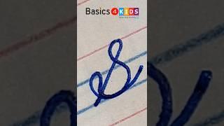 Capital Cursive letter S | Capital Letter 'S' Cursive Handwriting | Cursive Writing | @Basics4Kids