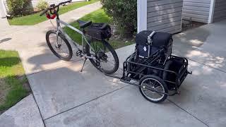 Hey everybody check out my newest Aosom Foldable Bike Cargo Trailer Bicycle Cart for my bike