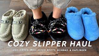 Cozy Slippers Haul | Uggs, Crocs, Bombas, Mou, Moon Boots, & Haflinger