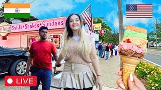 Taking my Indian Husband to eat Ice Cream in America 