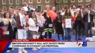 Brown University will not divest from ten companies