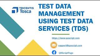 Tosca Tutorial | Lesson 154 - Test Data Management with Tosca | Test Data Services | TDS Modules |
