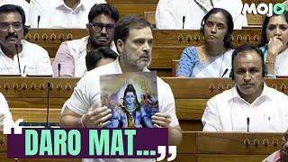 "Lord Shiva And Abhay Mudra.." Rahul Gandhi Shows Religious Posters In Parliament