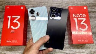 Redmi 13 5g vs Redmi Note 13 5g - Best Konsa ? | 108mp Camera  | Amoled Display 120hz | 33w fast