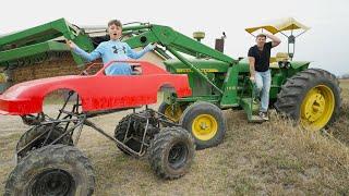 Kids Monster Truck Saving Stuck Tractor