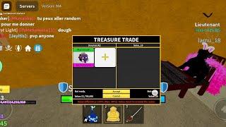 Trading mammoth to mythical fruits in #bloxfruits