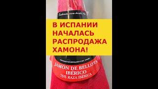 Распродажа хамона в супермаркетах Испании. Иберийская нога - всего 200 евро!