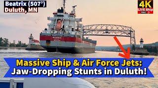 ️Massive Ship & Air Force Jets: Jaw-Dropping Stunts in Duluth!