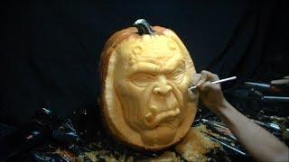 3D Pumpkin Carving - "Goblin" Time Lapse