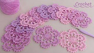 Очаровательные ЦВЕТОЧНЫЕ МОТИВЫ вязание крючком для начинающих  EASY Flower Pattern Crochet 