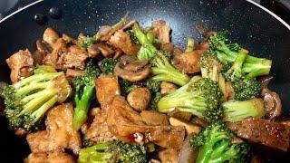 Stir Fry Broccoli and Mushrooms with Tofu | Easy Vegetable Recipes