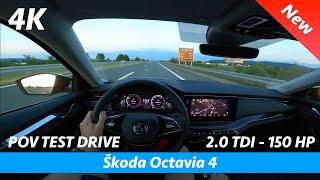 Škoda Octavia 4 2020 - POV test drive in 4K | 2.0 TDI - 150 HP, 0 - 100 km/h