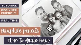 Drawing Hair in Graphite Pencils - Real-time Tutorial