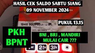 HASIL CEK SALDO PKH BPNT NOVEMBER DESEMBER SIANG INI 09 NOVEMBER 2024