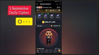 Hamster  Kombat 5 September Daily cipher