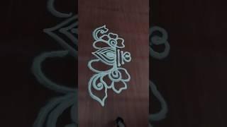 Easy and simple daily rangoli designs | Dots Friday Muggulu | Simple Side border rangoli designs