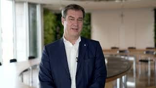 Der Bayerische Ministerpräsident Dr. Markus Söder gratuliert zum neuen, digitalen bayernsport