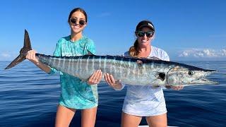 HIGH SPEEDING Wahoo on the Bay Boat! Catch Clean Cook (Fire Torch Ono and more)
