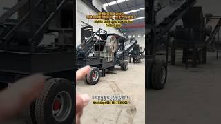 Amazing mobile stone sand making line,jaw crusher+hammer crusher mill to make gravel & stone powder