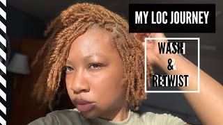 HOW TO WASH AND RETWIST LOCS AT HOME | starter loc journey