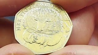 DANS COIN REVIEW + VALUATIONS #49 - UNC 2016 Mrs Tiggy-winkle 50p 50 pence coin