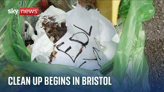 UK riots: Clean up begins in Bristol after night of violence