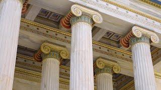 4K Neoclassical Ionic Greek pillar details