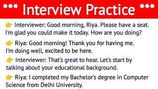 Interview Questions and Answers #interview #interviewtips #englishinterview