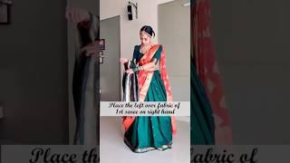 Try this unique double saree draping style .. #shorts #fashion #unique #saree