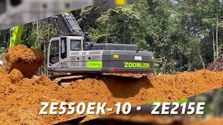 Powering Progress:  ZOOMLION's ZD550EK-10 and ZE215E Excavators In Malaysia's Project ! 