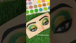 Green &Golden Eye Makeup  #eyes #makeup #eyemakeup #makeuptutorial #explore #foryou #shorts