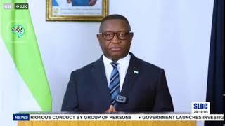 The President of Sierra Leone's Address to The Nation. Copyright SLBC TV.