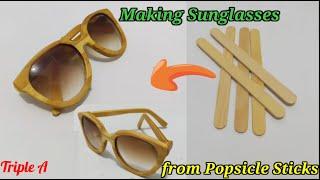 How to Make Sunglasses From Popsicle Sticks. DIY