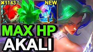 Wild Rift China Akali Top - NEW HEARTSTEEL MAX TANK AKALI BUILD RUNES - Sovereign Solo Rank Gameplay