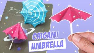 Easy Origami paper Umbrella that open and close