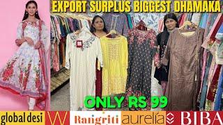 Cheapest Export Surplus | W Biba Aureila 100% Original | Kurti & Skd | WHOLESALE From Big Warehouse