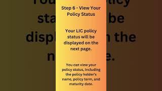 How to check your LIC policy status online?#shorts #onlinestatus