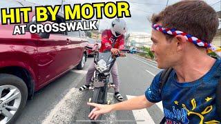 I Got Hit By a Motorcycle In Manila at a Crosswalk...