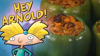 Hey Arnold! How to make Thanksgiving GRANDMA'S Stuffed Peppers! | Feast of Fiction